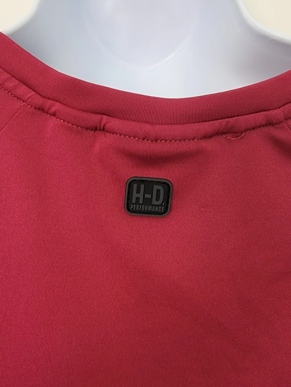 Harley Davidson Vented Cut Out Mesh Burgundy Red Pullover Long Sleeve Size Small - Picture 7 of 11